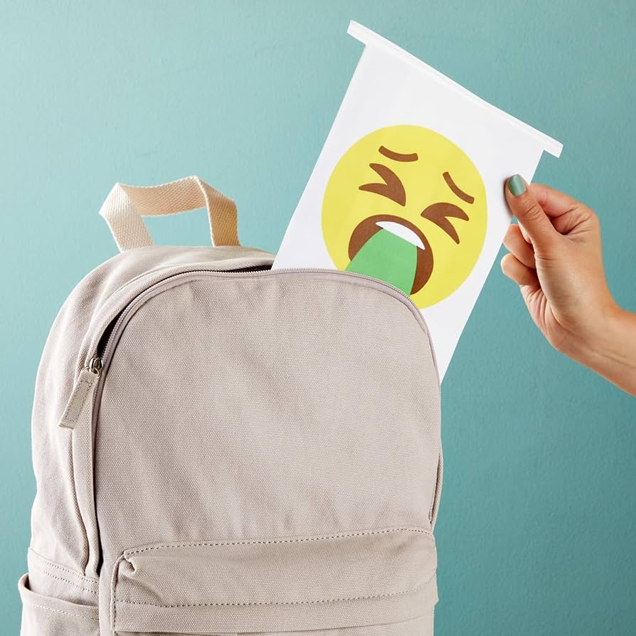 PICT UP　BARF OUT！　CUT　QLAP　MyojoLIVE他 Amazon.com: Juvale 50-Pack Vomiting Emoji Print Barf Bags